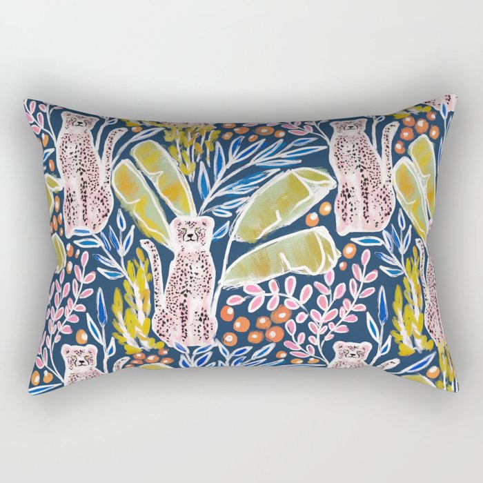 Pink Cheetah Rectangular Pillow Gallery Image 1
