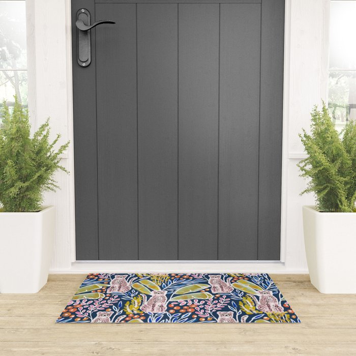 Pink Cheetah Welcome Mat Gallery Image 3
