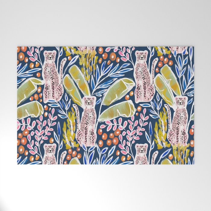 Pink Cheetah Welcome Mat Gallery Image 1