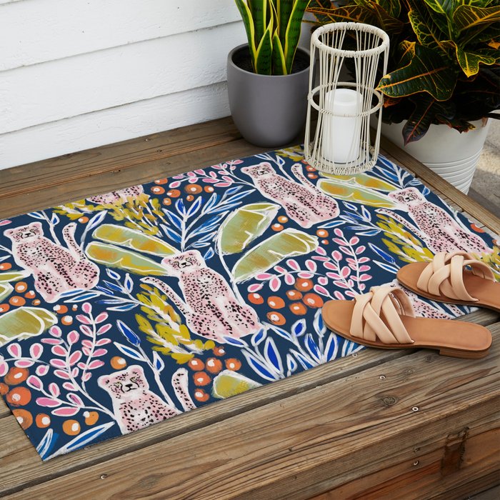 Pink Cheetah Outdoor Rug Gallery Image 2