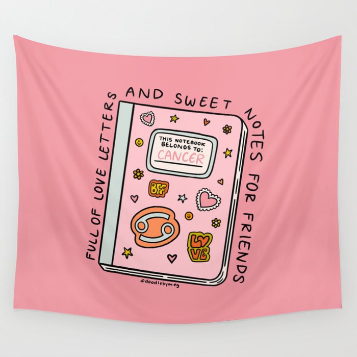 Cancer Zodiac Notebook Wall Tapestry Gallery Image 4