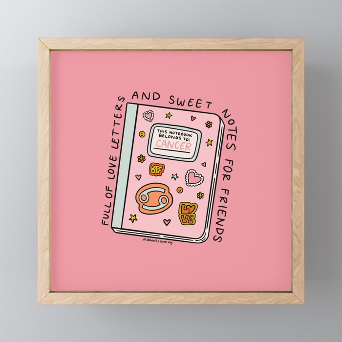 Cancer Zodiac Notebook Mini Art Print Gallery Image 1