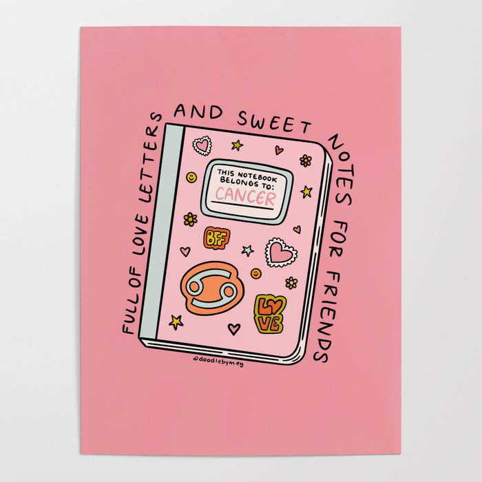 Cancer Zodiac Notebook Poster Gallery Image 4