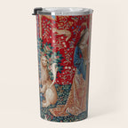 Lady and Unicorn Medieval Tapestry Hearing Travel Mug Gallery Image 3