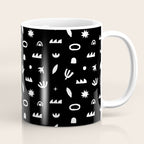 Black and white abstract organic shape pattern Coffee Mug Gallery Image 1