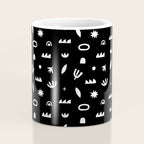 Black and white abstract organic shape pattern Coffee Mug Gallery Image 4