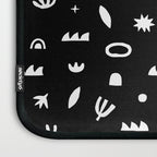 Black and white abstract organic shape pattern Laptop Sleeve Gallery Image 3