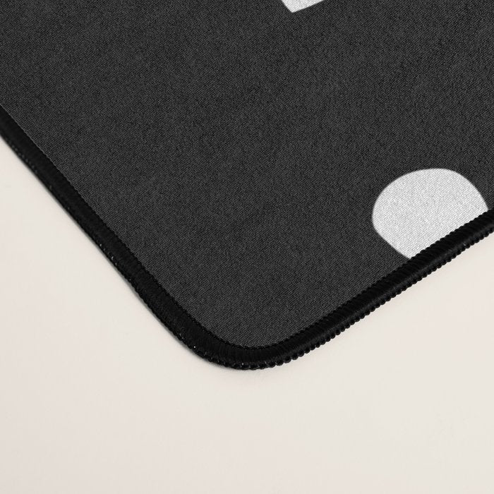 Black and white abstract organic shape pattern Desk Mat Gallery Image 4