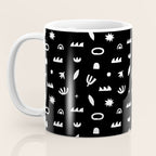 Black and white abstract organic shape pattern Coffee Mug Gallery Image 3