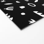 Black and white abstract organic shape pattern Welcome Mat Gallery Image 2