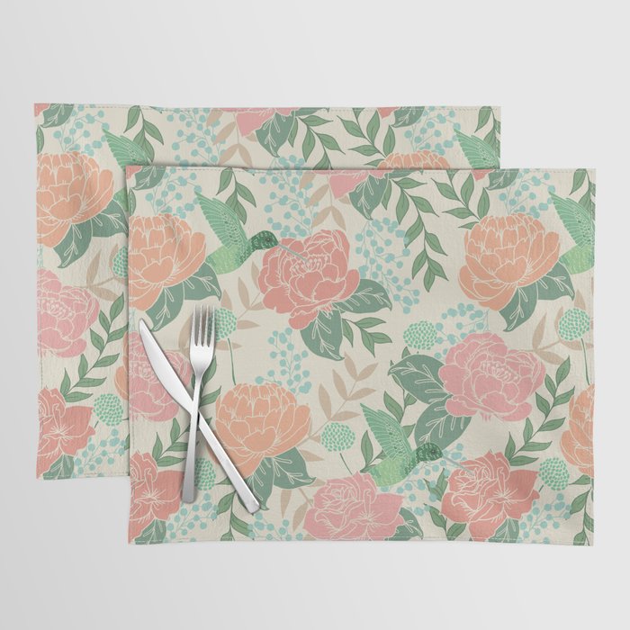 Victorian Garden with Hummingbird Placemat Gallery Image 1