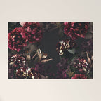 Vintage bouquets of garden flowers. Roses, dark red and pink peony.  Welcome Mat Gallery Image 1
