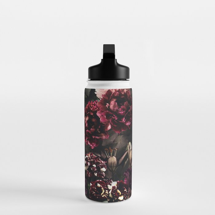 Vintage bouquets of garden flowers. Roses, dark red and pink peony.  Water Bottle Gallery Image 3