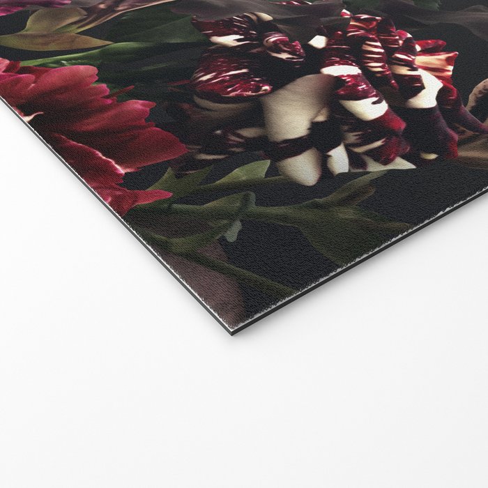 Vintage bouquets of garden flowers. Roses, dark red and pink peony.  Welcome Mat Gallery Image 2
