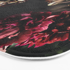 Vintage bouquets of garden flowers. Roses, dark red and pink peony.  Bath Mat Gallery Image 3
