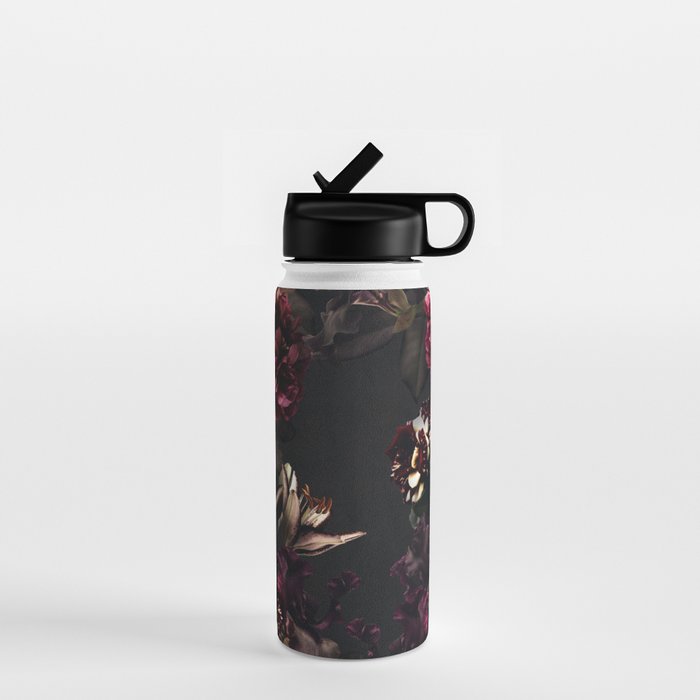 Vintage bouquets of garden flowers. Roses, dark red and pink peony.  Water Bottle Gallery Image 1