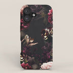 Vintage bouquets of garden flowers. Roses, dark red and pink peony.  iPhone Case Gallery Image 1