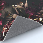 Vintage bouquets of garden flowers. Roses, dark red and pink peony.  Rug Gallery Image 4
