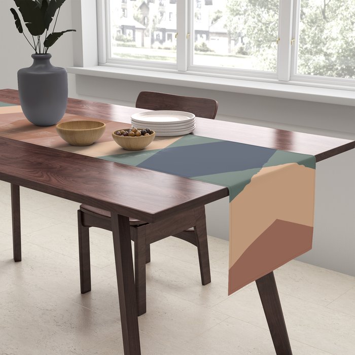 Bold Geometric Triangles IX Table Runner Gallery Image 2