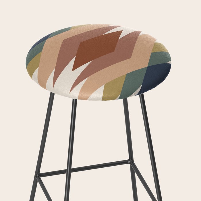 Bold Geometric Triangles IX Stool Gallery Image 2