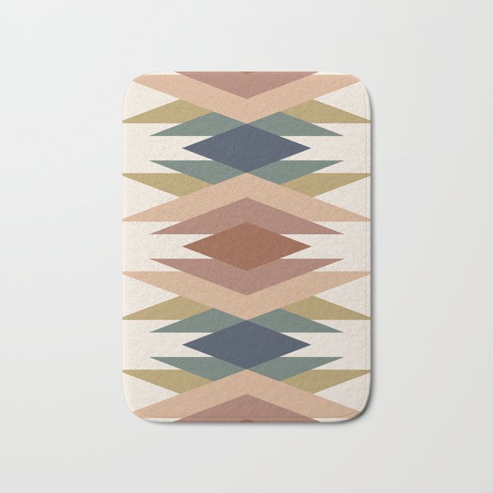 Bold Geometric Triangles IX Bath Mat Gallery Image 1