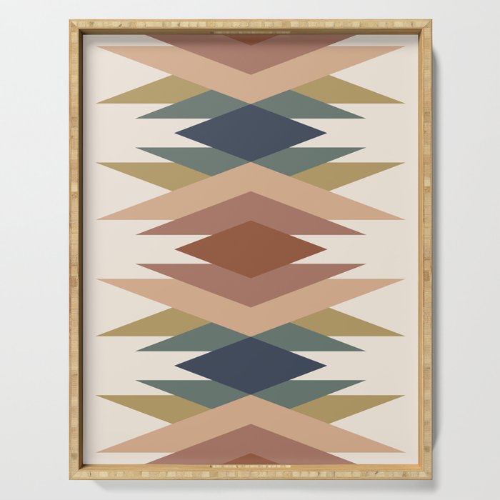 Bold Geometric Triangles IX Serving Tray Gallery Image 1