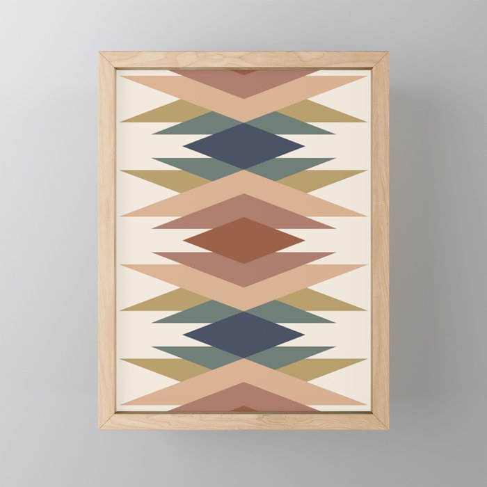 Bold Geometric Triangles IX Mini Art Print Gallery Image 1