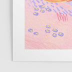 Retro Sunflower & Rainbow in Blue & Pink Poster Gallery Image 3