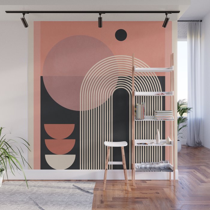 Abstract Geometric Shapes 210 Wall Mural Gallery Image 1