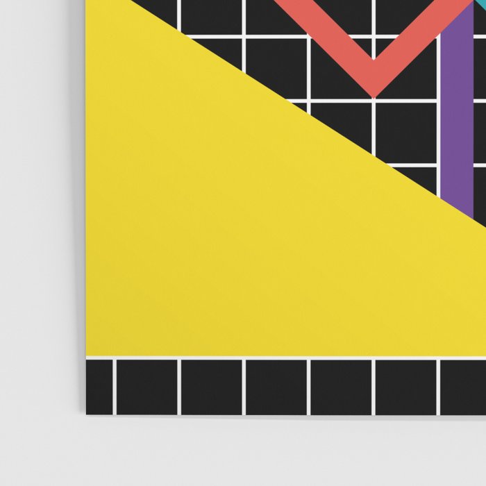 Memphis Pattern - 80s Retro Black Poster Gallery Image 3