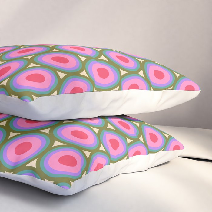 Geometric Mid Century Modern Pattern Pillow Sham Gallery Image 3