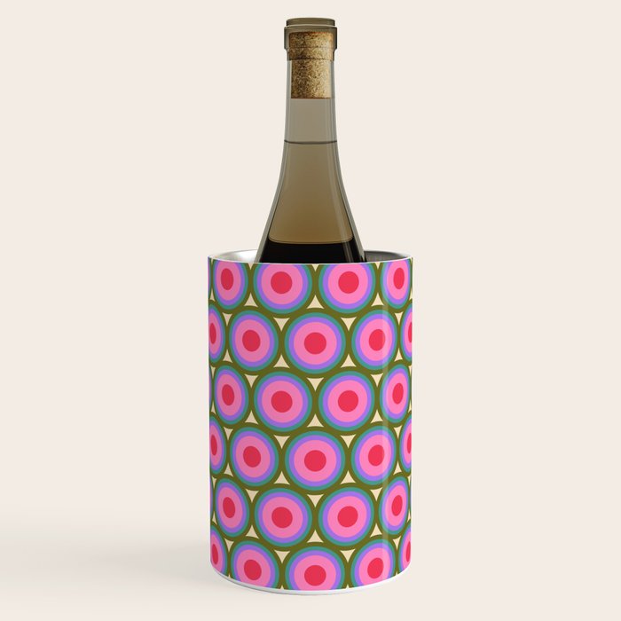 Geometric Mid Century Modern Pattern Wine Chiller Gallery Image 1