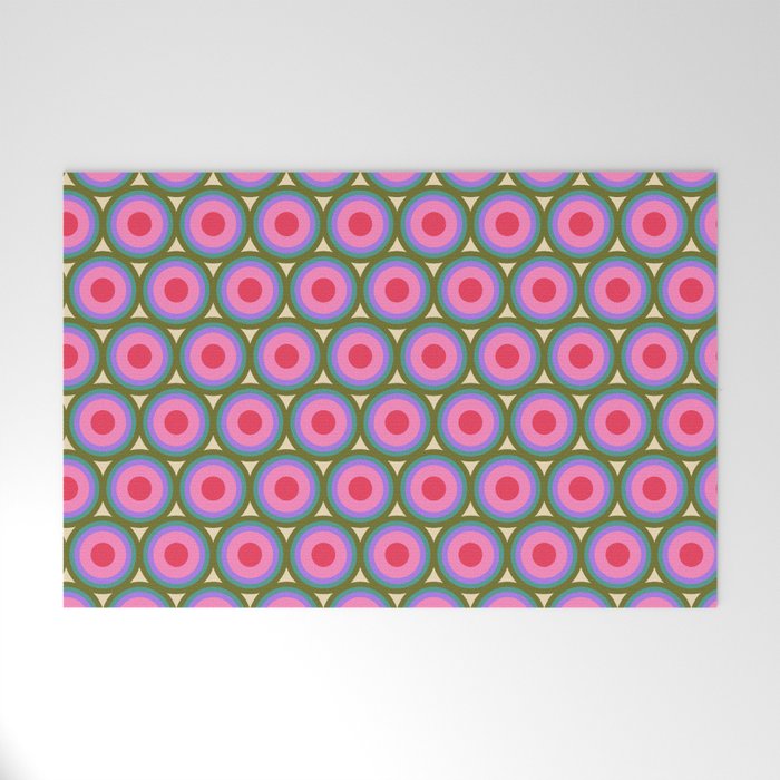 Geometric Mid Century Modern Pattern Welcome Mat Gallery Image 1