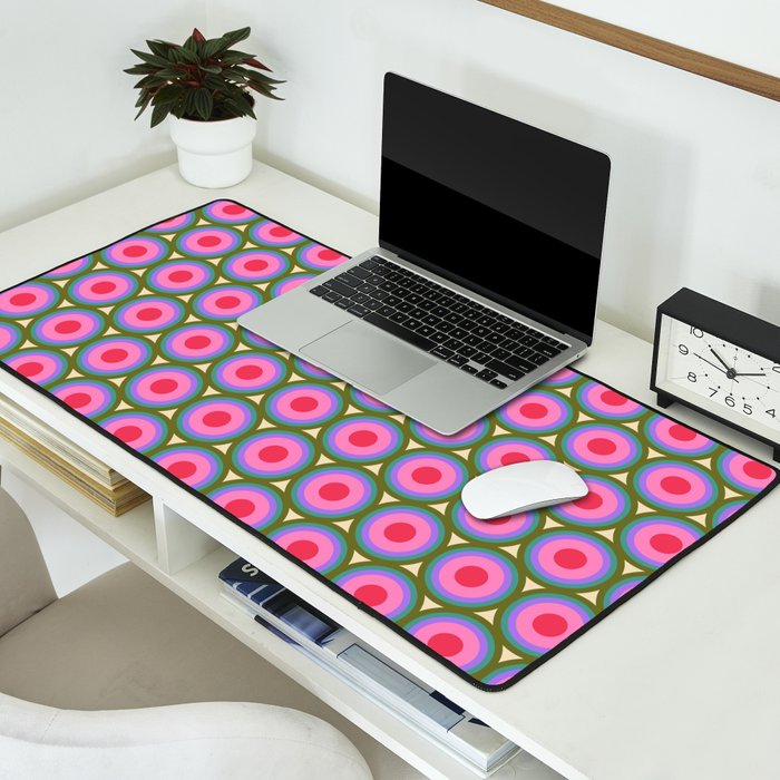 Geometric Mid Century Modern Pattern Desk Mat Gallery Image 2