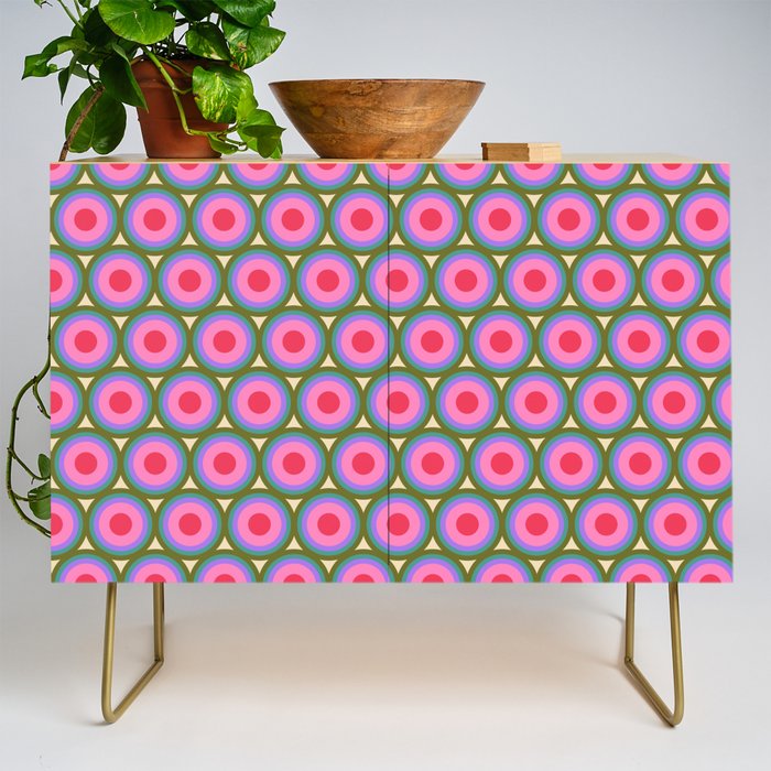 Geometric Mid Century Modern Pattern Credenza Gallery Image 1