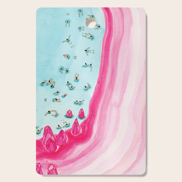 Pink beach Cutting Board Gallery Image 1
