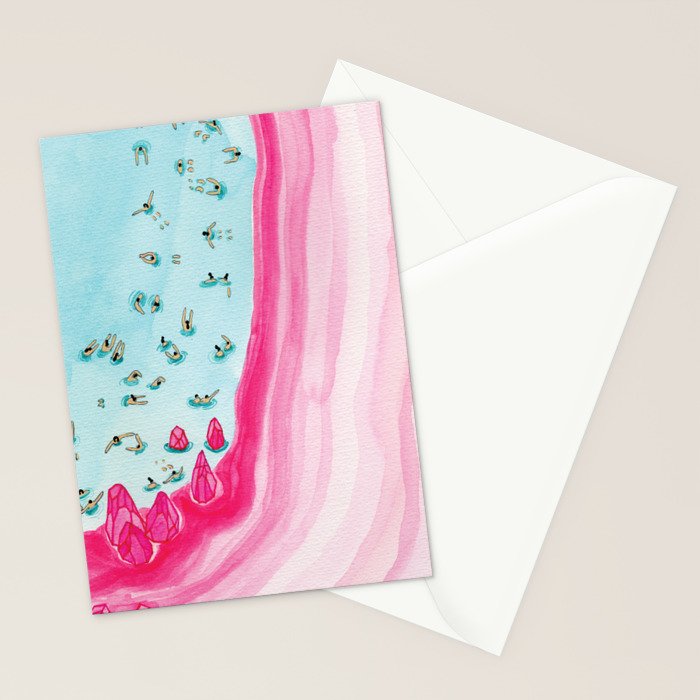 Pink beach Stationery Card Gallery Image 2