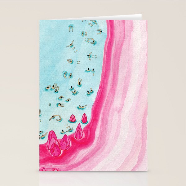 Pink beach Stationery Card Gallery Image 1