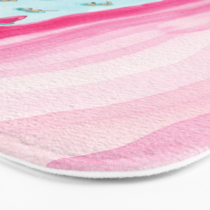Pink beach Bath Mat Gallery Image 3