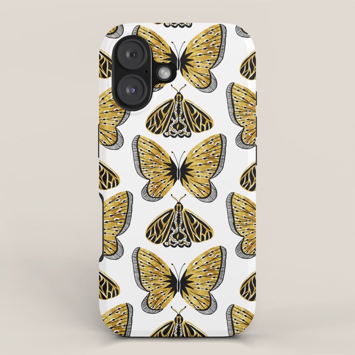 Golden Butterfly & Moth iPhone Case Gallery Image 1