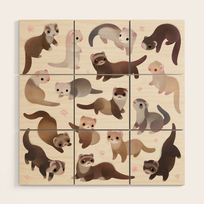 Ferret Wood Wall Art Gallery Image 1