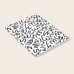 Fun black line doodle art pattern Notebook Gallery Image 2
