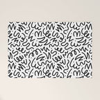 Fun black line doodle art pattern Welcome Mat Gallery Image 1