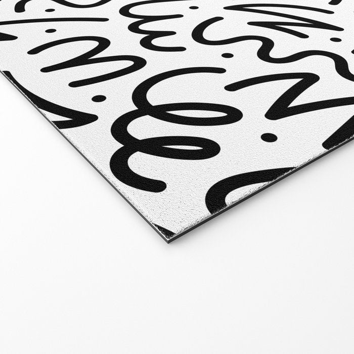 Fun black line doodle art pattern Welcome Mat Gallery Image 2