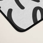 Fun black line doodle art pattern Desk Mat Gallery Image 4