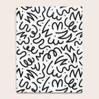 Fun black line doodle art pattern Notebook Gallery Image 4