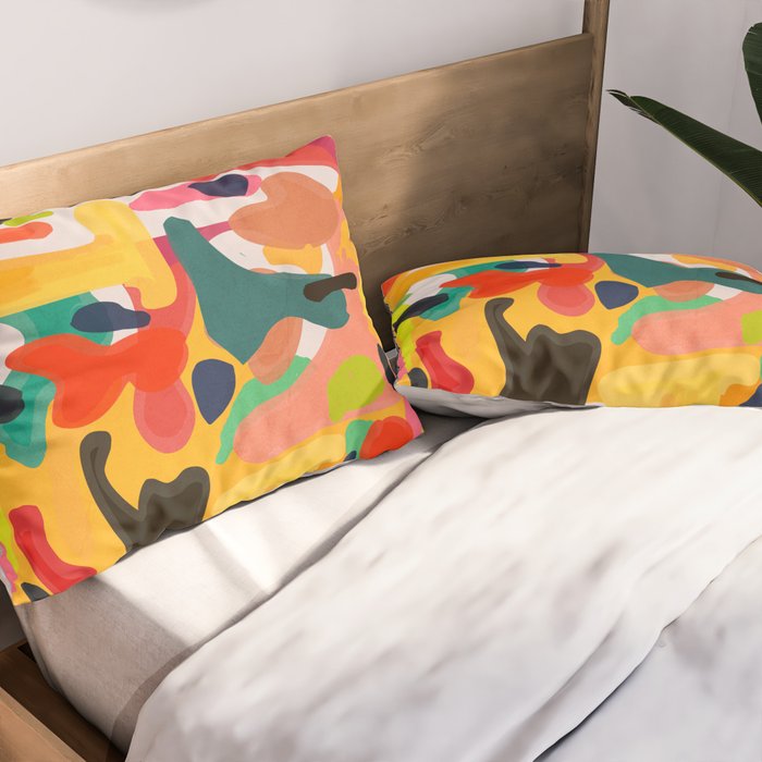 Modern Abstract Shapes 15 Pillow Sham Gallery Image 2