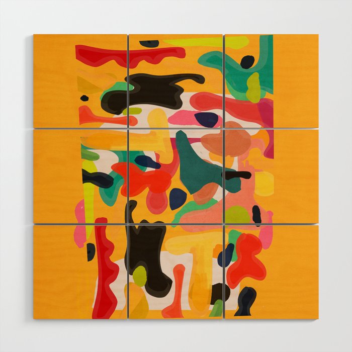 Modern Abstract Shapes 15 Wood Wall Art Gallery Image 1