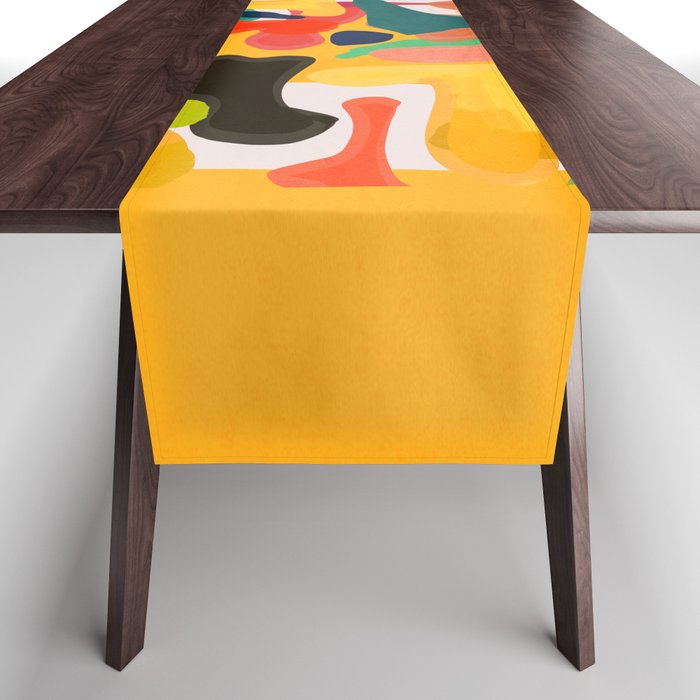 Modern Abstract Shapes 15 Table Runner Gallery Image 1