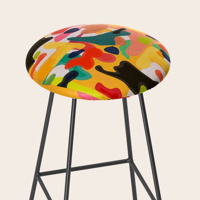 Modern Abstract Shapes 15 Stool Gallery Image 2